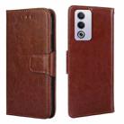 For OPPO A3 Pro 5G India Crystal Texture Leather Phone Case(Brown) - 1