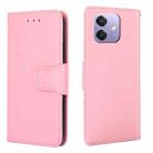 For OPPO A3 5G India Crystal Texture Leather Phone Case(Pink) - 1