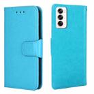 For OPPO Reno12 5G Global Crystal Texture Leather Phone Case(Sky Blue) - 1