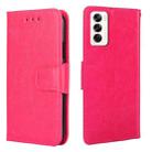 For OPPO Reno12 5G Global Crystal Texture Leather Phone Case(Rose Red) - 1