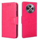 For OPPO Reno12 F 5G Crystal Texture Leather Phone Case(Rose Red) - 1