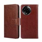 For Realme 11 5G Global Crystal Texture Leather Phone Case(Brown) - 1