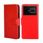 For Realme GT5 / GT5 240W Crystal Texture Leather Phone Case(Red) - 1