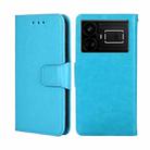 For Realme GT5 / GT5 240W Crystal Texture Leather Phone Case(Sky Blue) - 1