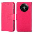 For Realme 12 5G Crystal Texture Leather Phone Case(Rose Red) - 1