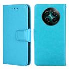 For Realme 12+ 5G Crystal Texture Leather Phone Case(Sky Blue) - 1