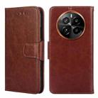 For Realme GT5 Pro 5G Crystal Texture Leather Phone Case(Brown) - 1
