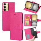 For Realme C75 4G / 14x 5G Global Crystal Texture Leather Phone Case(Rose Red) - 1