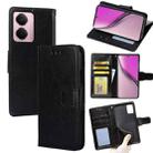 For Realme P3 Pro 5G Global Crystal Texture Leather Phone Case(Black) - 1
