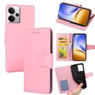 For Realme 14 5G Global Crystal Texture Leather Phone Case(Pink) - 1