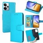 For Realme 14 5G Global Crystal Texture Leather Phone Case(Sky Blue) - 1