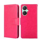 For vivo Y27 4G Crystal Texture Leather Phone Case(Rose Red) - 1