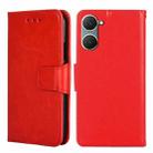 For vivo Y03 4G Crystal Texture Leather Phone Case(Red) - 1