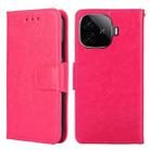 For vivo iQOO Z9 Turbo Crystal Texture Leather Phone Case(Rose Red) - 1