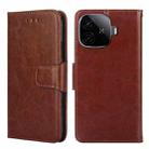 For vivo iQOO Z9 Turbo Crystal Texture Leather Phone Case(Brown) - 1