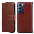 For vivo Y100 5G IDN Crystal Texture Leather Phone Case(Brown) - 1