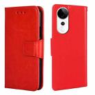 For vivo S19 Pro Crystal Texture Leather Phone Case(Red) - 1