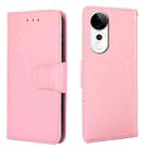 For vivo S19 Pro Crystal Texture Leather Phone Case(Pink) - 1