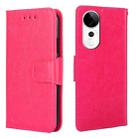 For vivo S19 Pro Crystal Texture Leather Phone Case(Rose Red) - 1