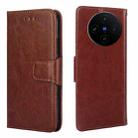 For vivo X100s Crystal Texture Leather Phone Case(Brown) - 1