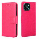 For vivo Y28 4G Crystal Texture Leather Phone Case(Rose Red) - 1