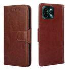 For vivo Y28 4G Crystal Texture Leather Phone Case(Brown) - 1