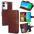 For vivo Y29 4G Global Crystal Texture Leather Phone Case(Brown) - 1