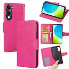 For vivo Y29s 5G / Y04 4G Crystal Texture Leather Phone Case(Rose Red) - 1