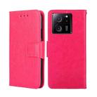 For Xiaomi Redmi K60 Ultra Crystal Texture Leather Phone Case(Rose Red) - 1