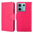 For Xiaomi Redmi Note 13 4G Crystal Texture Leather Phone Case(Rose Red) - 1