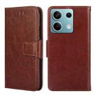 For Xiaomi Redmi Note 13 4G Crystal Texture Leather Phone Case(Brown) - 1