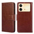 For Xiaomi Redmi Note 13R Pro 5G Crystal Texture Leather Phone Case(Brown) - 1