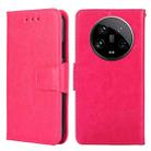 For Xiaomi 14 Ultra 5G Crystal Texture Leather Phone Case(Rose Red) - 1