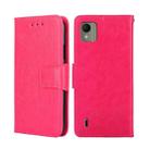 For Nokia C110 4G Crystal Texture Leather Phone Case(Rose Red) - 1