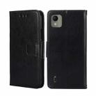 For Nokia C110 4G Crystal Texture Leather Phone Case(Black) - 1