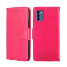 For Nokia C300 4G US Version Crystal Texture Leather Phone Case(Rose Red) - 1