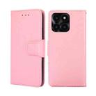 For Honor X6A 4G Crystal Texture Leather Phone Case(Pink) - 1