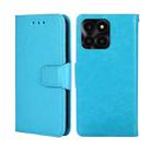 For Honor X6A 4G Crystal Texture Leather Phone Case(Sky Blue) - 1