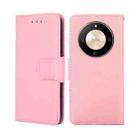 For Honor X50 5G Crystal Texture Leather Phone Case(Pink) - 1