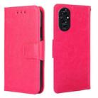 For Honor 200 5G Crystal Texture Leather Phone Case(Rose Red) - 1