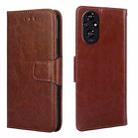 For Honor 200 5G Crystal Texture Leather Phone Case(Brown) - 1