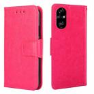 For Honor 200 Pro 5G Crystal Texture Leather Phone Case(Rose Red) - 1