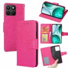 For Honor X8c 4G Crystal Texture Leather Phone Case(Rose Red) - 1