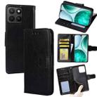 For Honor X8c 4G Crystal Texture Leather Phone Case(Black) - 1