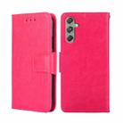For Samsung Galaxy M34 5G / F34 5G Crystal Texture Leather Phone Case(Rose Red) - 1