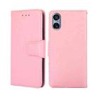 For Sony Xperia 5 V Crystal Texture Leather Phone Case(Pink) - 1