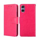 For Sony Xperia 5 V Crystal Texture Leather Phone Case(Rose Red) - 1