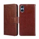 For Sony Xperia 5 V Crystal Texture Leather Phone Case(Brown) - 1