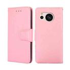 For Sharp Aquos Sense 8 Crystal Texture Leather Phone Case(Pink) - 1