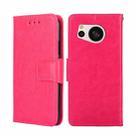 For Sharp Aquos Sense 8 Crystal Texture Leather Phone Case(Rose Red) - 1